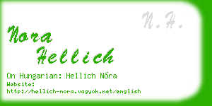 nora hellich business card